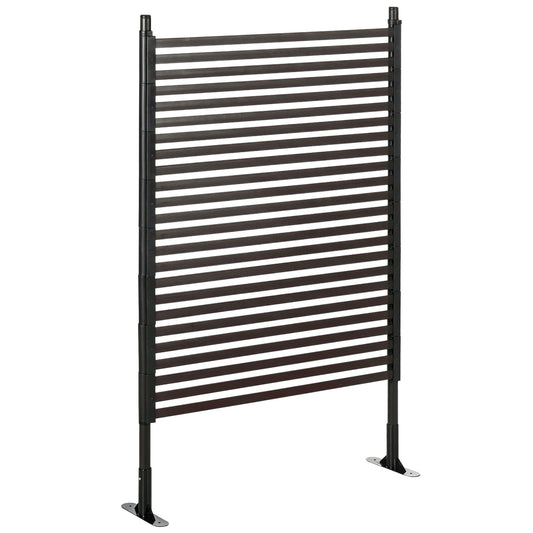 Outsunny Valla De Jardín De Acero Con Revestimiento De Pe 93x22x150 Cm Marrón_0