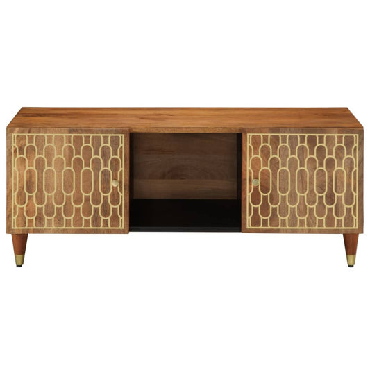 Mesa De Centro De Madera Maciza Mango 100x54x40 Cm_0