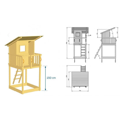 Parque Infantil Masgames Beach Hut Xl Con Columpio Individual._2