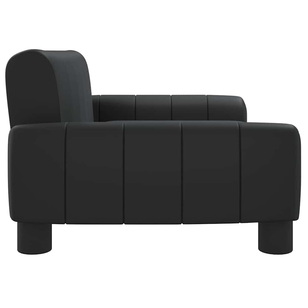 Vidaxl Cama Para Perros De Cuero Sintético Negra 70x45x30 Cm_3