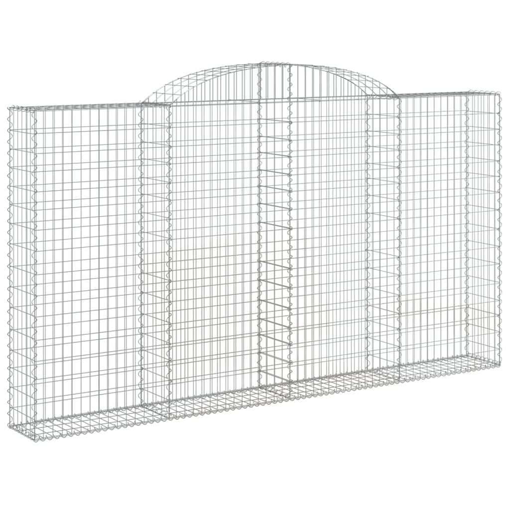 Cestas De Gaviones 2 Uds Forma De Arco Hierro 300x30x160/180 Cm_2