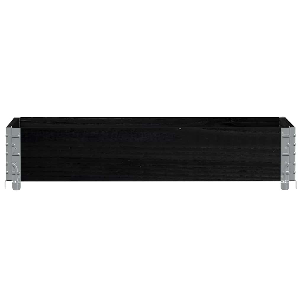 Jardinera De Madera Maciza De Pino Negro 100x50 Cm_2