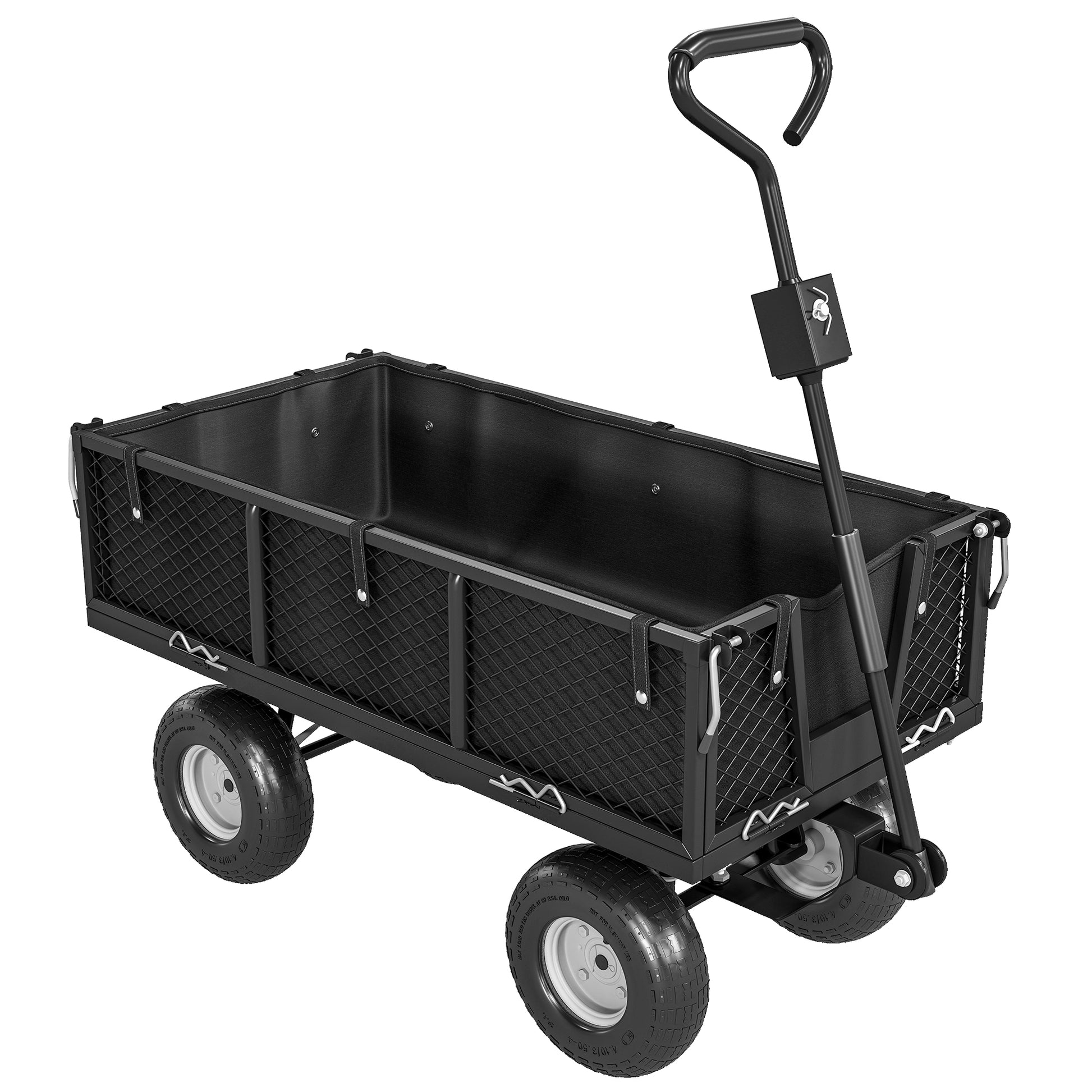 Outsunny Carrito De Jardín Con Ruedas Grandes_0