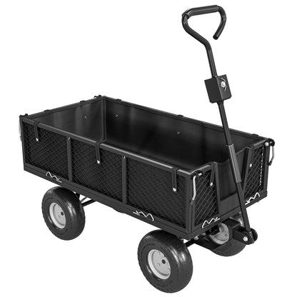 Outsunny Carrito De Jardín Con Ruedas Grandes_0