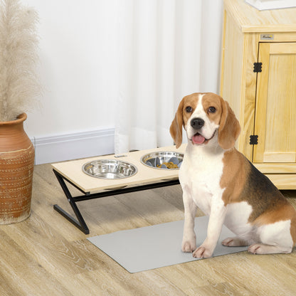Pawhut Comedero Elevado Para Perros Con 2 Tazones De Acero Inoxidable 1100 Ml_1