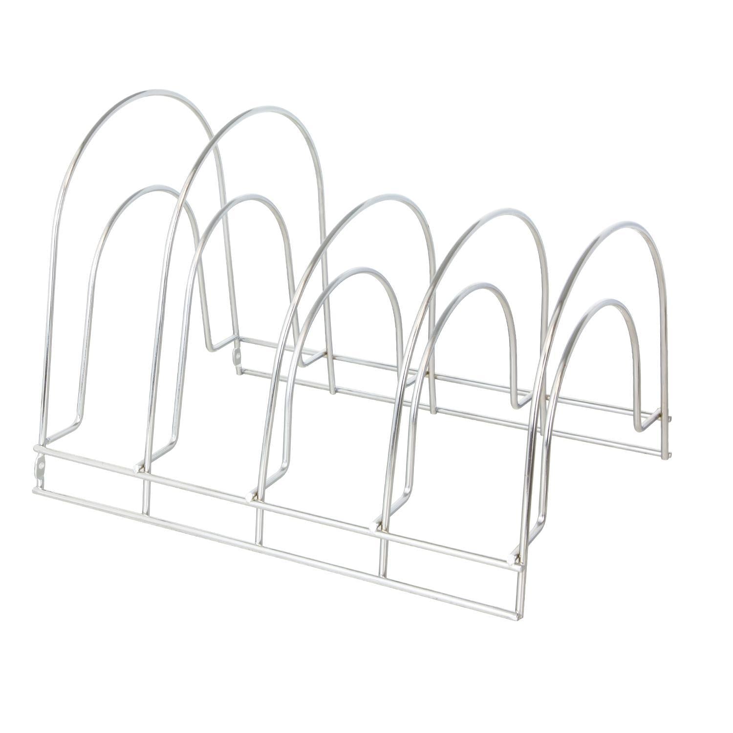 Soporte Vertical 5 Niveles Para Sartenes, Tapaderas, Acero Cromado_1