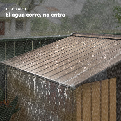 Outsunny Caseta De Jardín Exterior 2,42 M² 213x130x185 Cm Con Puerta Corredera_5