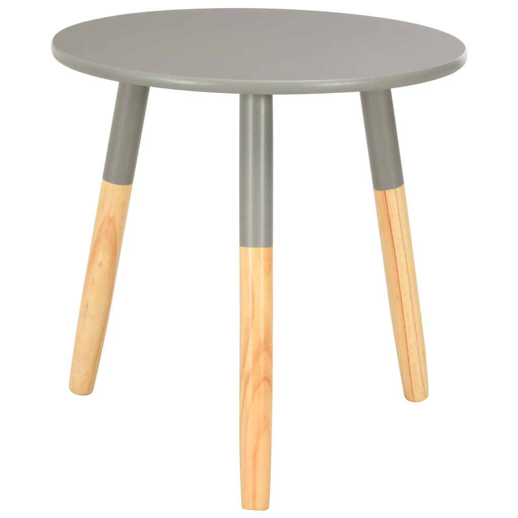 Mesitas Auxiliares 2 Unidades Madera Maciza De Pino Gris_1