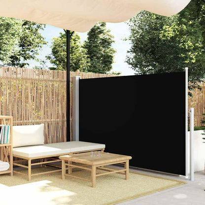 Vidaxl Toldo Lateral Retráctil De Jardín Negro 140x500 Cm_1