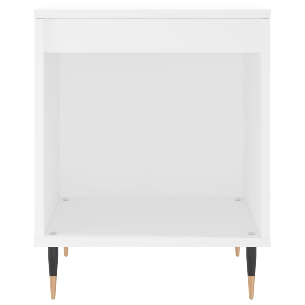 Mesitas De Noche 2 Uds Madera De Ingeniería Blanco 40x35x50 Cm_3