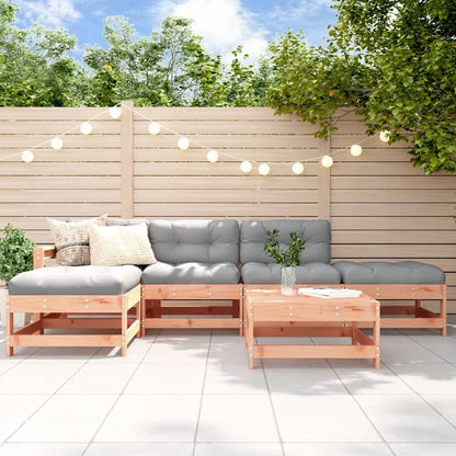 Vidaxl Juego De Muebles De Jardín 6 Pzas Madera Maciza Abeto Douglas_1