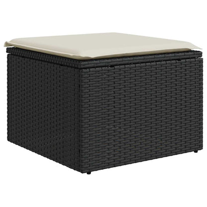 Set De Sofás De Jardín Con Cojines 9 Pzas Ratán Sintético Negro / Vetonek_2