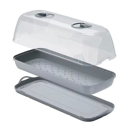 Semillero/bandeja Multiusos Respana Table Greenhouse, Dimensiones (mm) 515x196x185, Color Gris Piedra