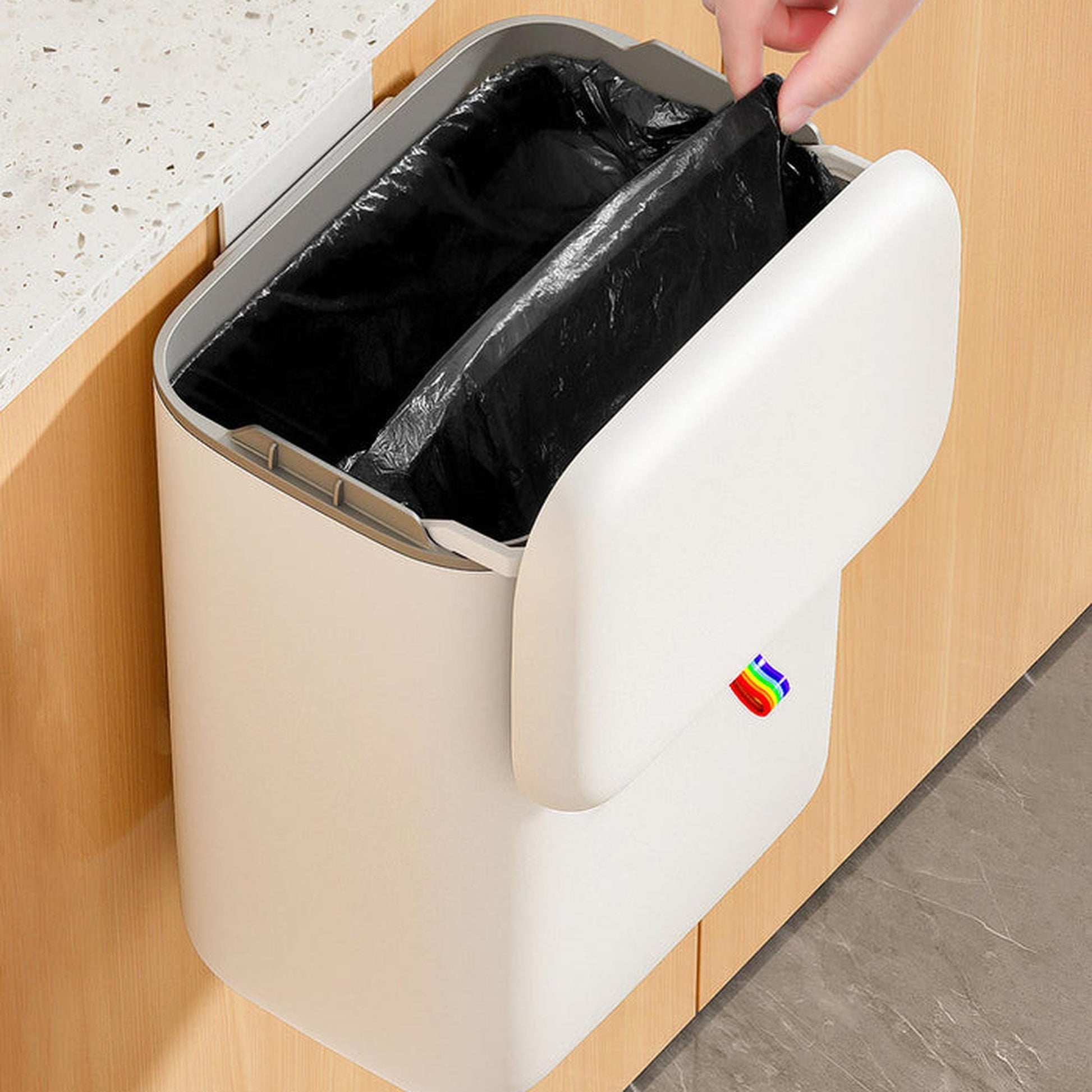 Joybos Papelera Colgante Para Cocina Con Tapa 10l