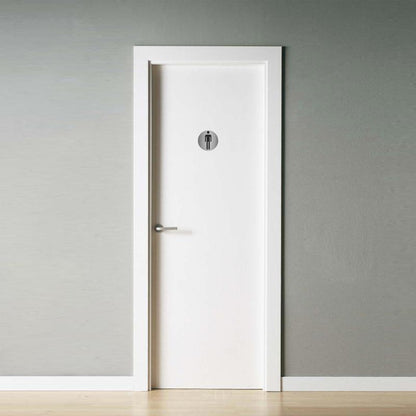 Placa Adhesiva Baño Hombre Acero Inoxidable Ø 7 Cm._2