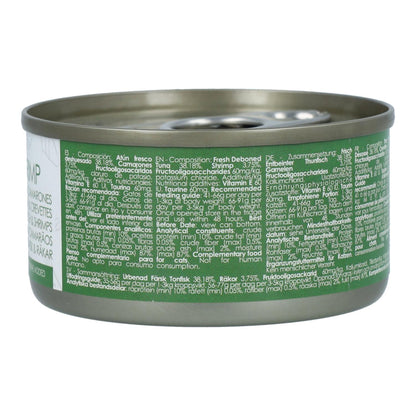 Kit Cat Lata Toppers - Atún & Camarones 80 g Comida húmeda para gatos en gelatina