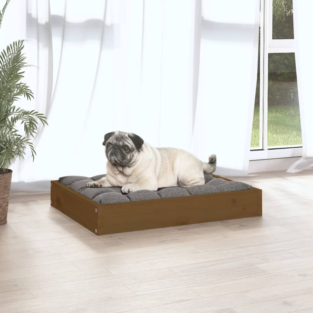 Vidaxl Cama Para Perros Madera Maciza Pino Marrón Miel 61,5x49x9 Cm_4