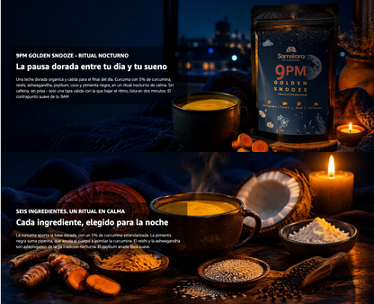Golden Snooze 9 P.m — Mezcla Nocturna Leche Dorada Bio - 160g | Superalimento Ecológico Vegano Para Batidos_4