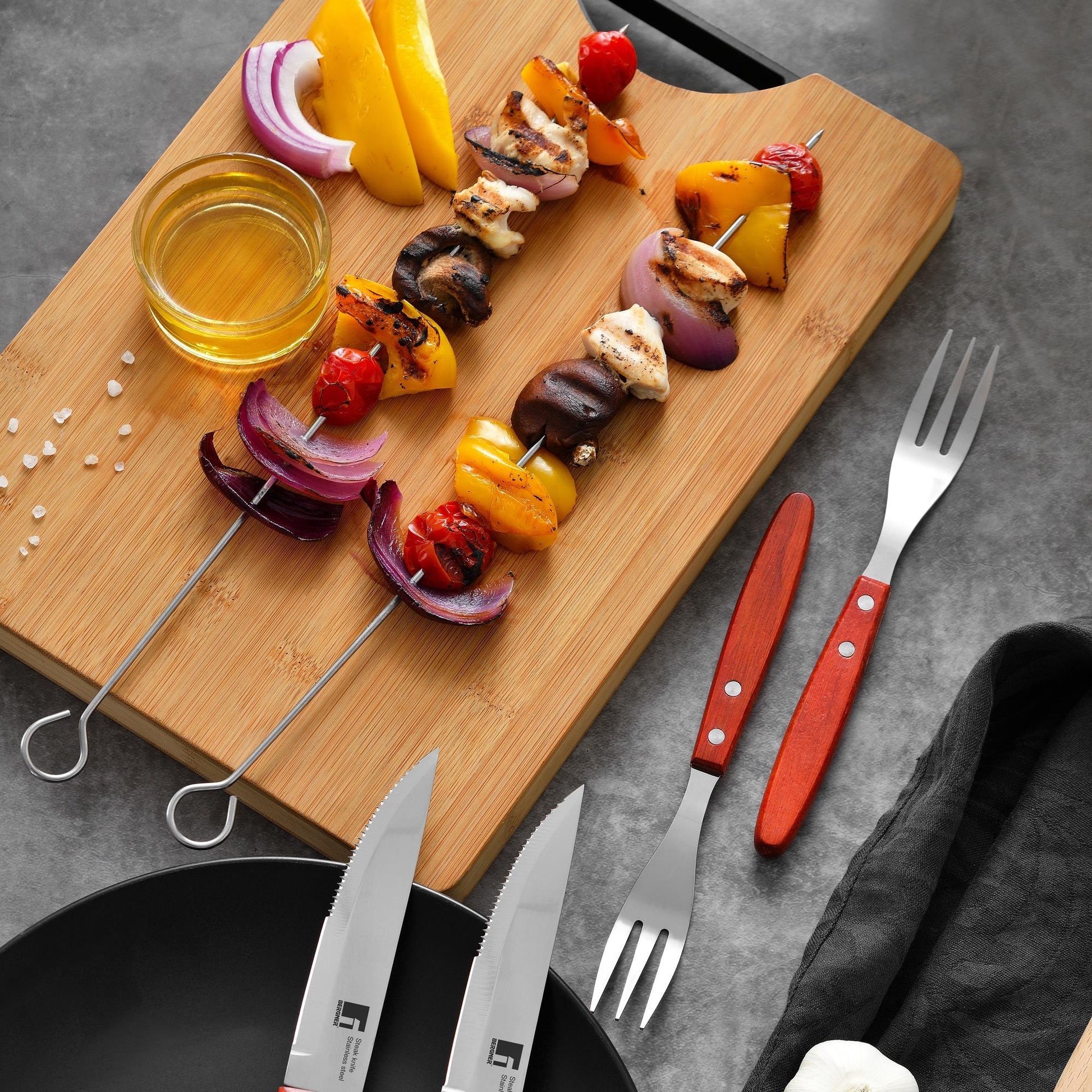 Juego De 4 Brochetas Para Barbacoa H.36cm Bergner_2