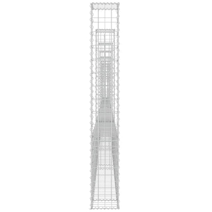 Cesta De Gaviones Forma De U 8 Postes De Hierro 860x20x150 Cm / Vetonek_5