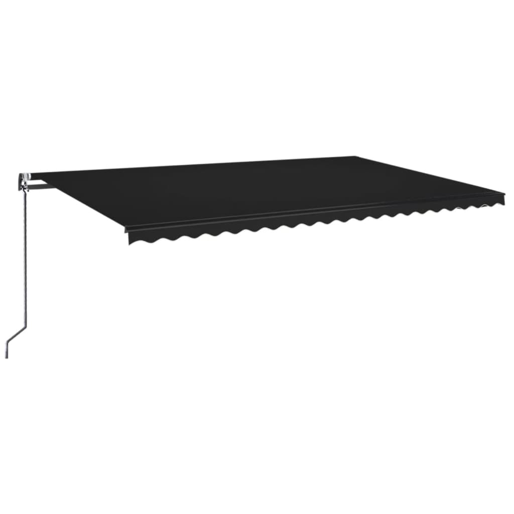 Toldo Automático Led Sensor De Viento Gris Antracita 500x350 Cm_0