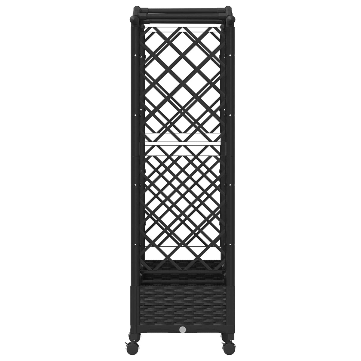 Cama Elevada Con Trellis Y Techo Negro 169 X 40 X 129 Cm Pp_4