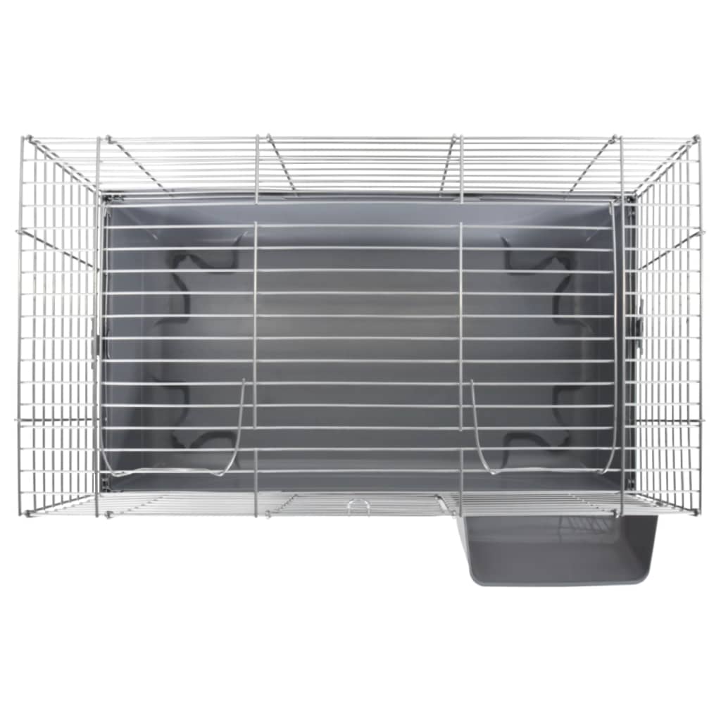 Vidaxl Jaula De Animales Pequeños Polipropileno Metal Gris 80x45x39 Cm_5