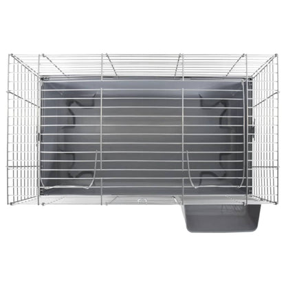 Vidaxl Jaula De Animales Pequeños Polipropileno Metal Gris 80x45x39 Cm_5