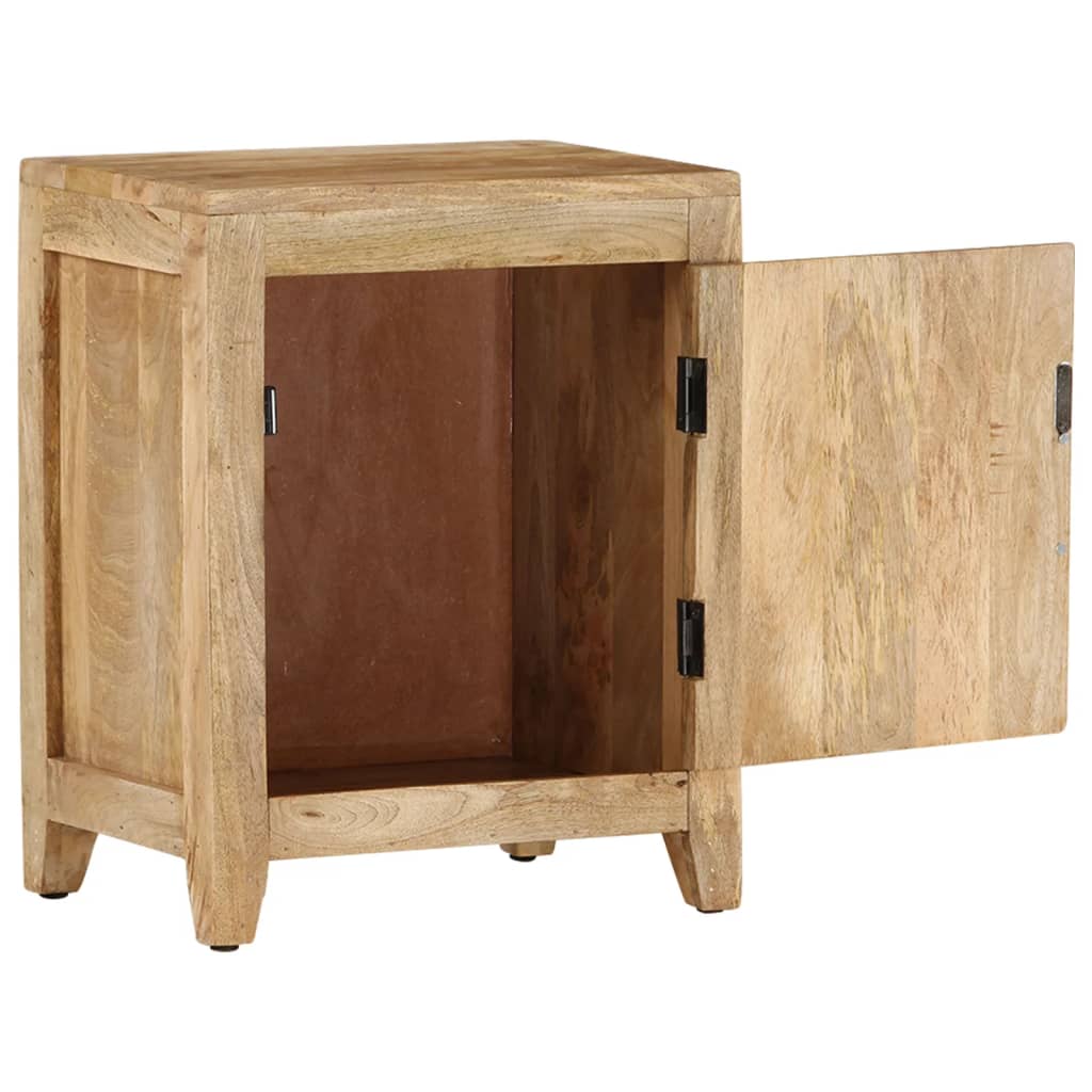 Mesita De Noche De Madera Maciza De Mango 40x30x50 Cm_2