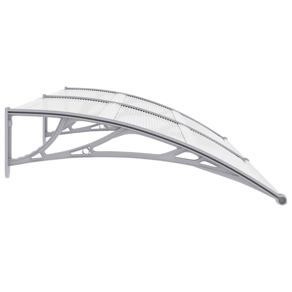 Marquesina Para Puerta Pc Gris Y Transparente 200x75 Cm_4