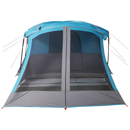 Tienda De Campaña Con Porche 4 Personas Impermeable Azul_5
