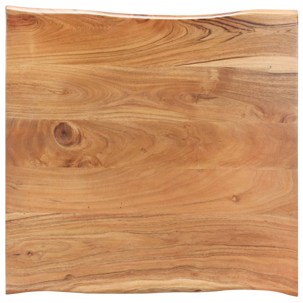 Mesa De Centro Borde Natural Madera Maciza Acacia 60x60x40 Cm_4
