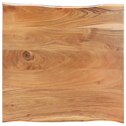 Mesa De Centro Borde Natural Madera Maciza Acacia 60x60x40 Cm_4
