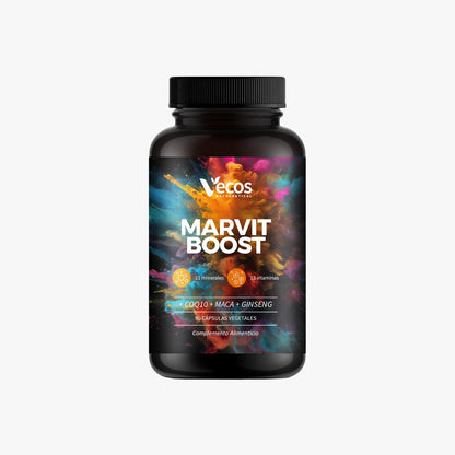 Marvit Boost Vecos 90 Cápsulas | Rendimiento Físico Y Mental | Maca, Ginseng Y Coq10_0