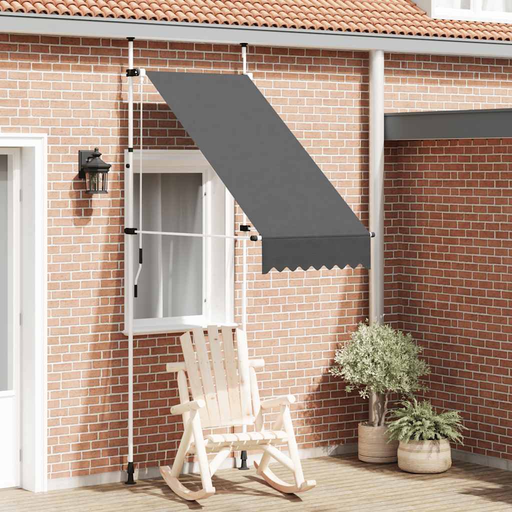 Toldo Retráctil De Operación Manual Gris Antracita 100 Cm_1