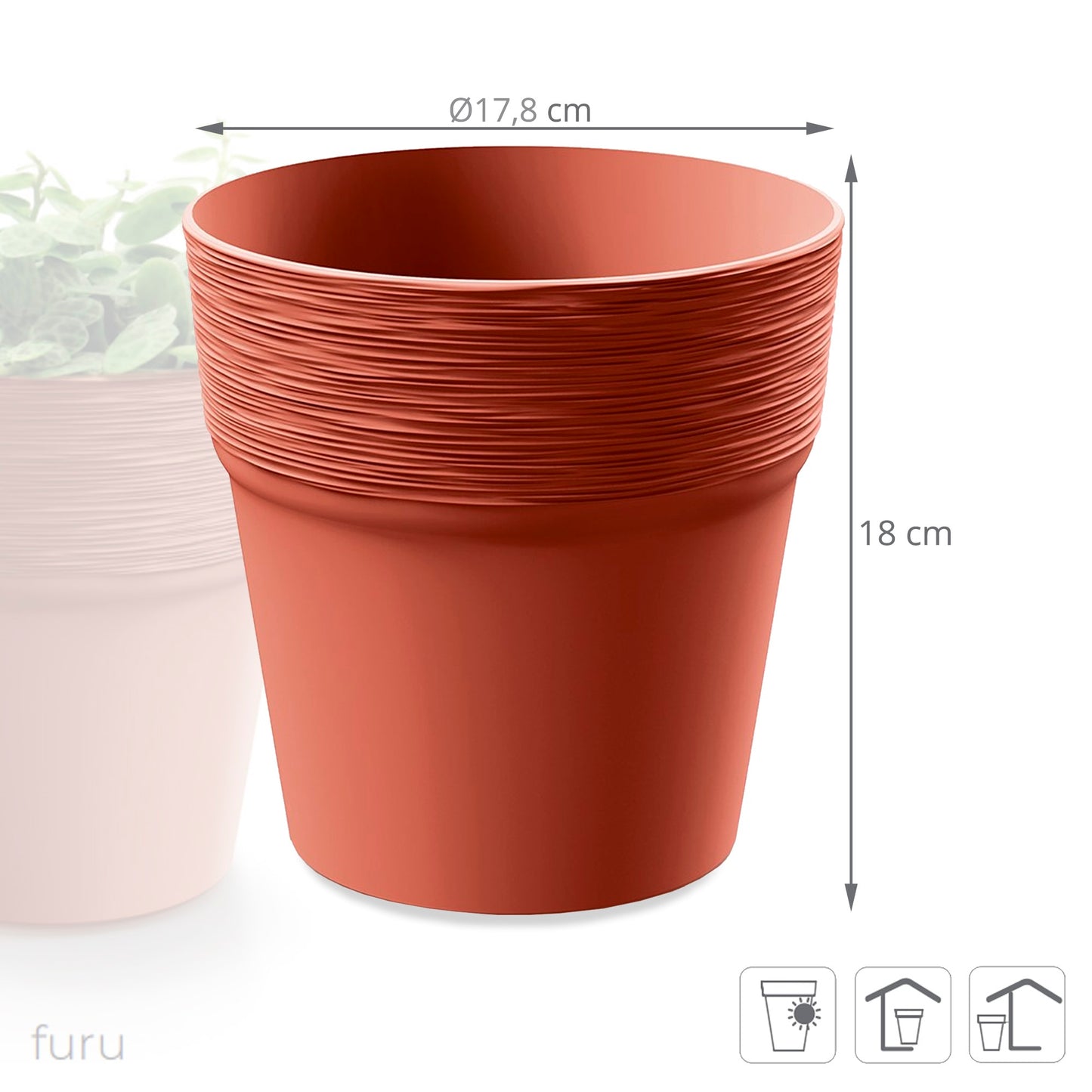 Maceta Furu , Dimensiones (mm) 178x178x180, Color Cobre_1