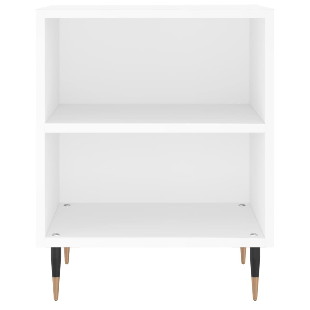 Mesitas De Noche 2 Uds Madera De Ingeniería Blanco 40x30x50 Cm_3