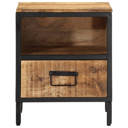 Mesita De Noche Madera Maciza De Mango 40x35x50 Cm_1