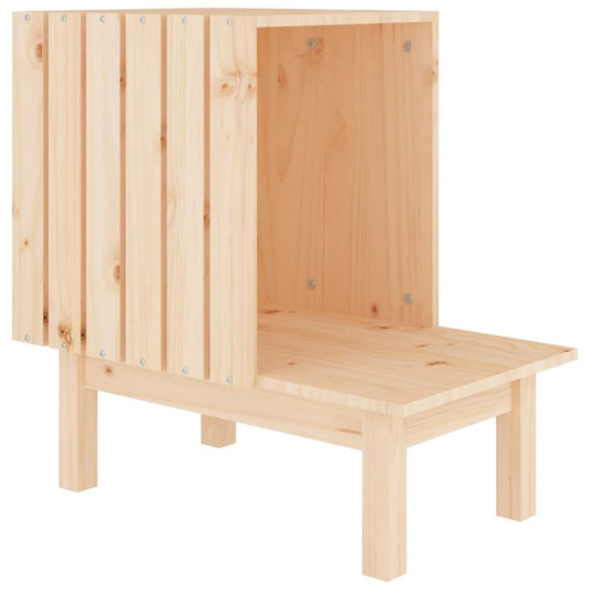 Vidaxl Casa Para Gatos De Madera Maciza De Pino 60x36x60 Cm_0