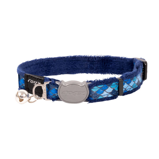 Collar Para Gato Fashioncat Estampado Azul Rogz Ajustable 20-31cm_0