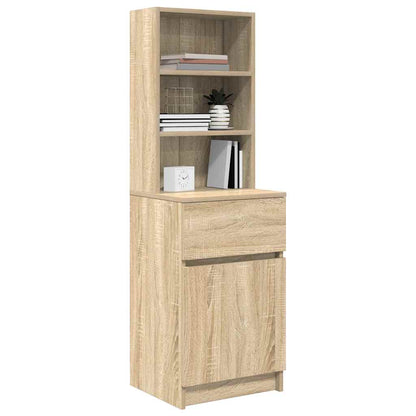 Mesilla De Noche De Roble Sonoma 39x35x125 Cm Madera Ingeniería_2