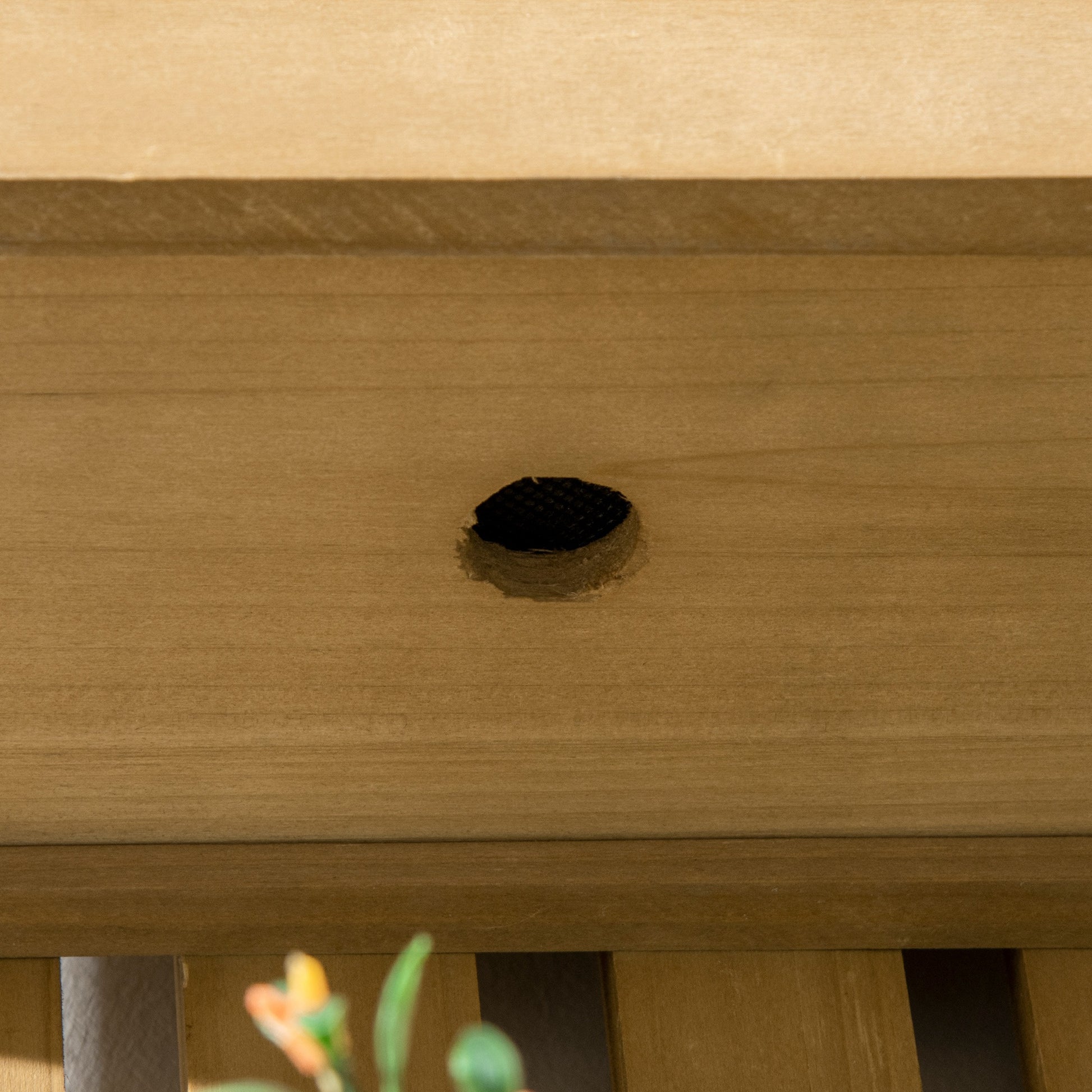 Outsunny Jardinera De Pared Con Enrejado De Madera 3 Macetas Móviles 60x16x80 Cm_3