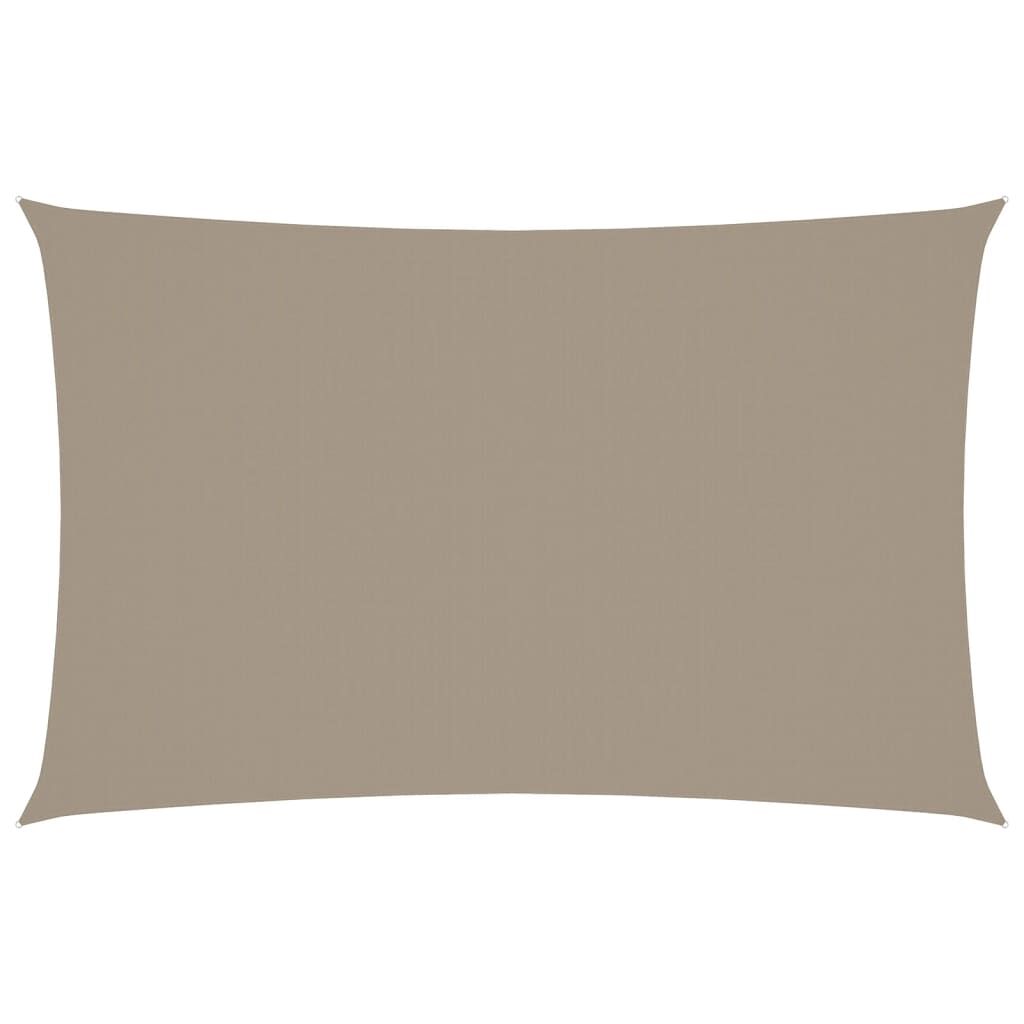 Vidaxl Toldo De Vela Rectangular Tela Oxford Gris Taupe 4x7 M_0