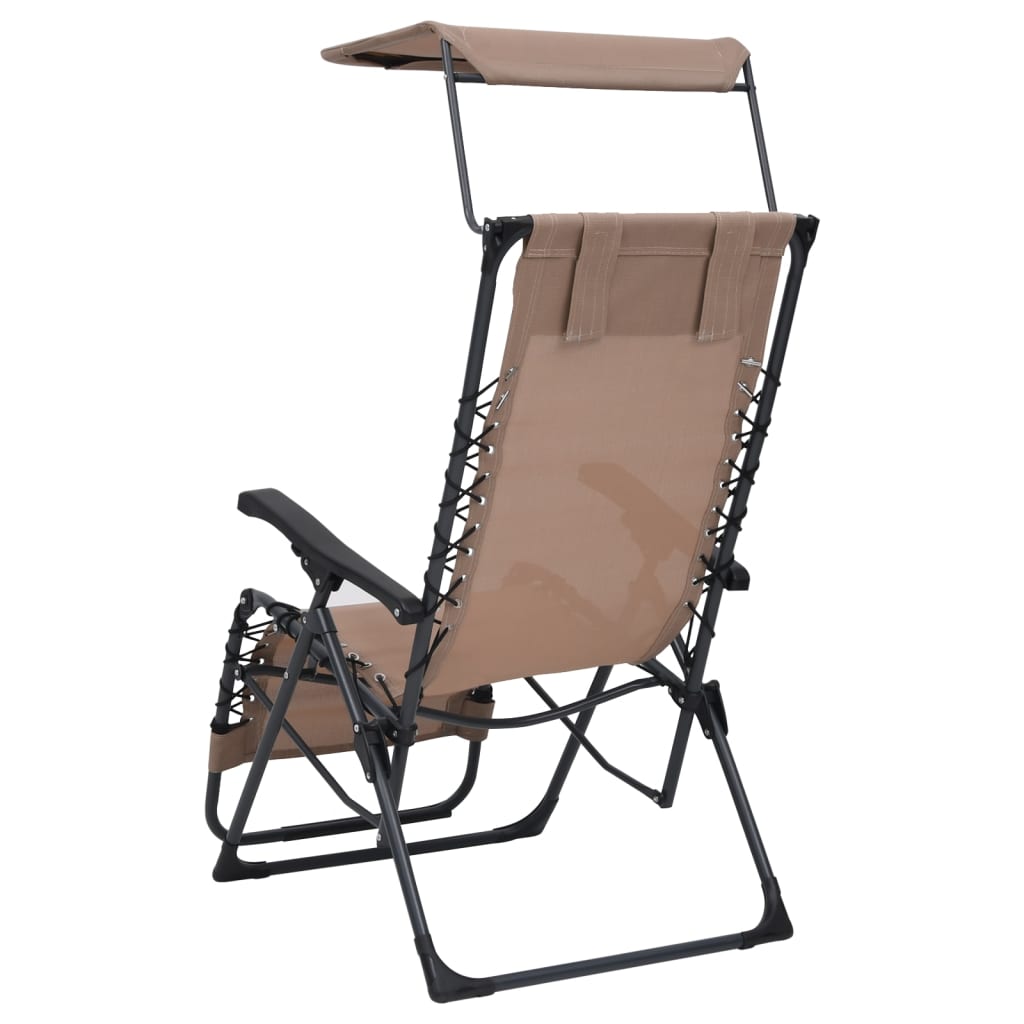 Tumbona Plegable De Textilene Gris Taupe_4