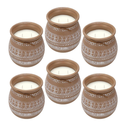 Well Home - Pack 6 Velas Aromática Envase De Cemento