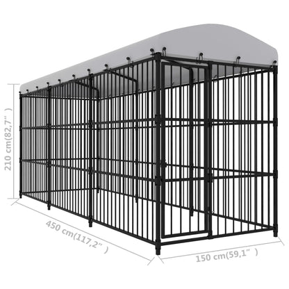Vidaxl Perrera De Exterior Con Techo 450x150x210 Cm_4