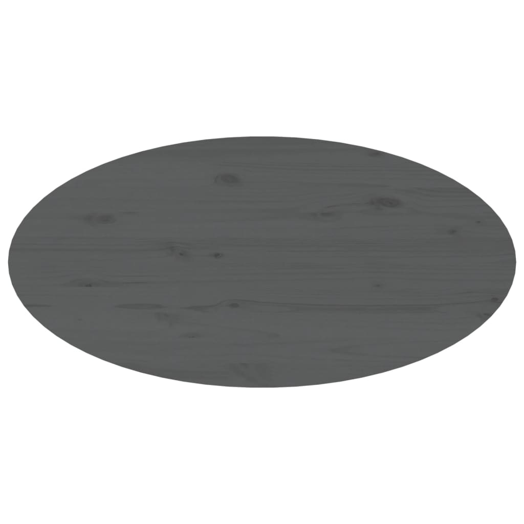 Mesa De Centro De Madera Maciza De Pino Gris 80x40x35 Cm_4
