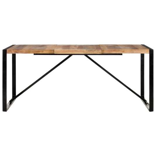 Mesa De Comedor Madera Maciza Con Acabado Sheesham 180x90x75 Cm_0