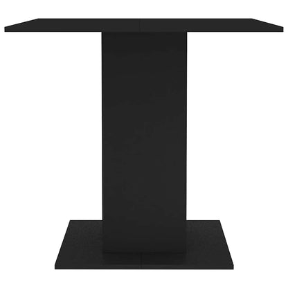 Mesa De Comedor De Madera Contrachapada Negro 80x80x75 Cm_2