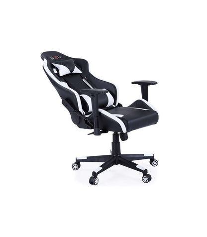 Sillón Gamer Giratorio Neo Pro Regulable Tapizado En Símil Piel Negro/blanco, 65 X 65 X_2